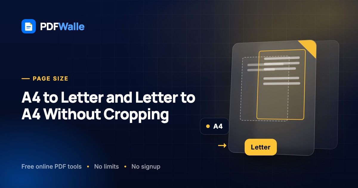 A4 to Letter and Letter to A4 Without Cropping